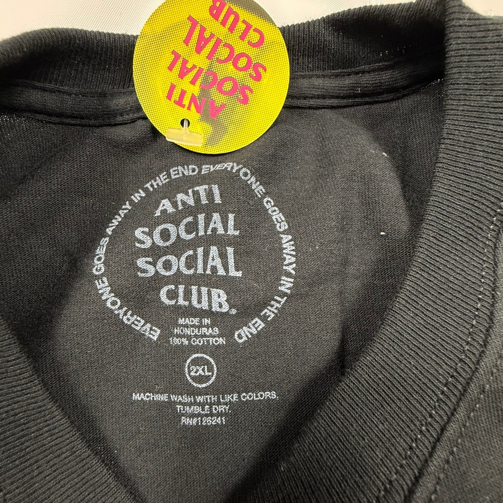 Anti Social Social Club Bitter Tee Black Red Spider Logo Graphic T-Shirt 2XL NEW - Picture 5 of 8